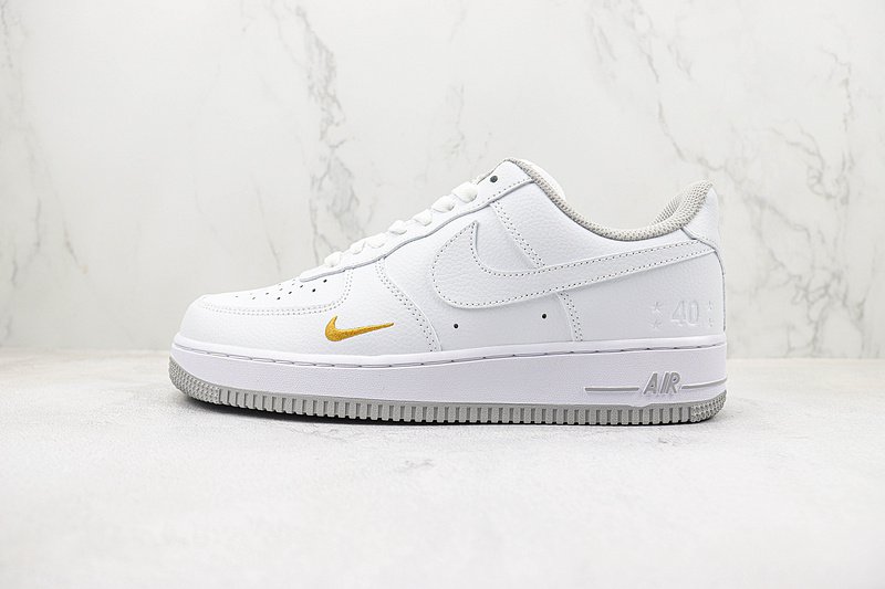 Nike Air Force 1 Low "40th Anniversary/White/Light Grey/Gold" фото № 2