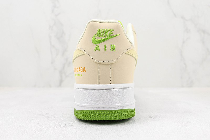 BALENCIAGA x Nike Air Force 1 Low "Cream/Green/Orange" фото № 9