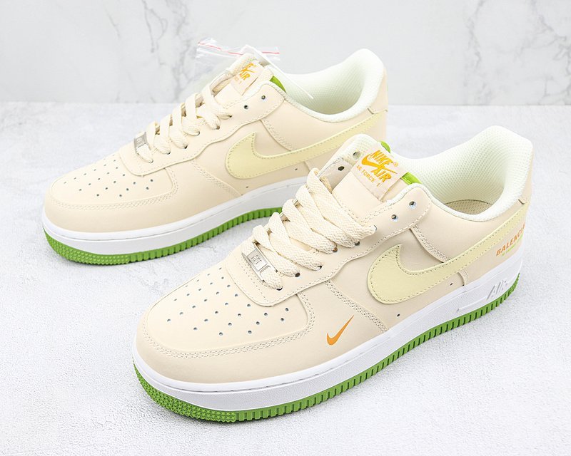 BALENCIAGA x Nike Air Force 1 Low "Cream/Green/Orange" фото № 5