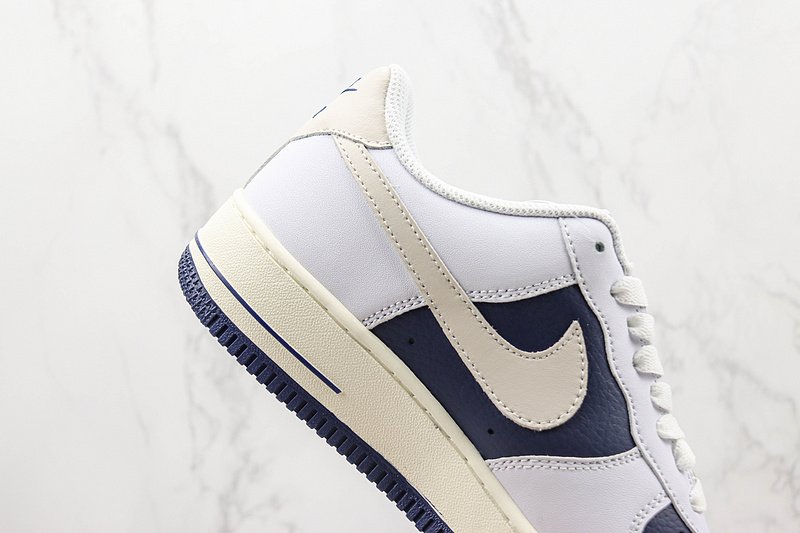 Nike Air Force 1 Low "White/Beige/Hidden Dark Blue" фото № 3