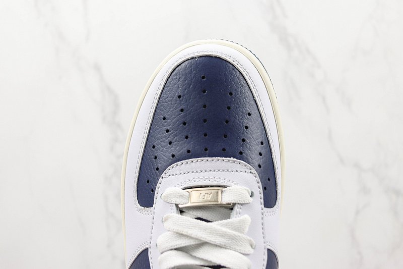 Nike Air Force 1 Low "White/Beige/Hidden Dark Blue" фото № 4
