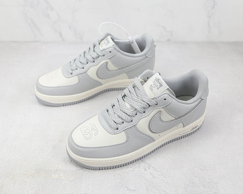 Stussy x Nike Air Force 1 Low "Grey/Beige" фото № 5