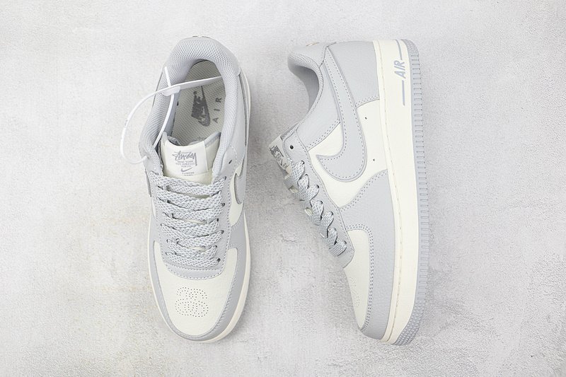 Stussy x Nike Air Force 1 Low "Grey/Beige" фото № 6