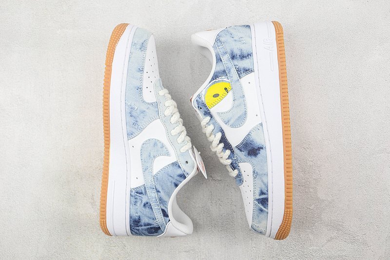 Nike Air Force 1 Low "Denim Blue/White/Yellow Smile" фото № 7
