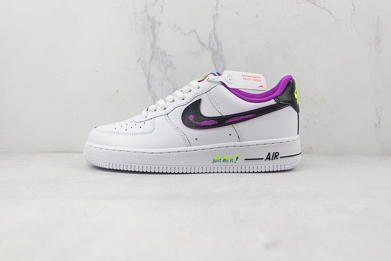 Nike Air Force 1 Low "Just Do It White/Vivid Purple" фото № 2