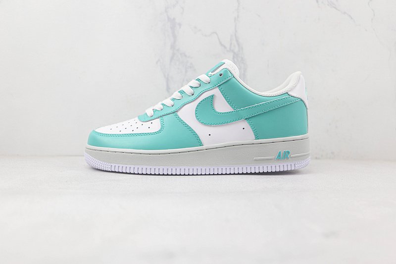 Nike Air Force 1 Low "White/Grey/Water Cyan" фото № 2