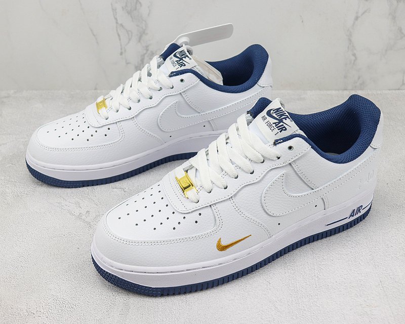 Nike Air Force 1 Low "White/Blue/Gold Hook" фото № 5