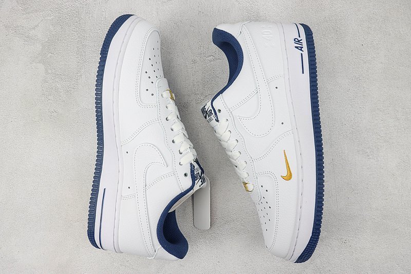 Nike Air Force 1 Low "White/Blue/Gold Hook" фото № 7
