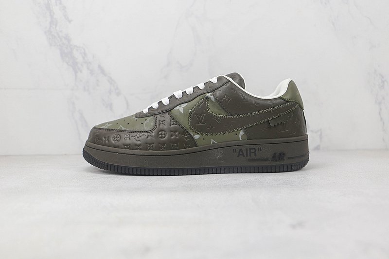 Louis Vuitton x Nike Air Force 1 Low "Green/Brown/Monogram" фото № 2