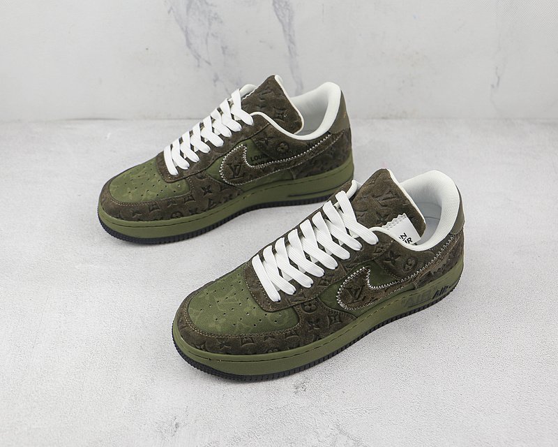 Louis Vuitton x Nike Air Force 1 Low "Brown/Green" фото № 5