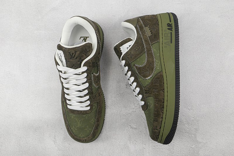 Louis Vuitton x Nike Air Force 1 Low "Brown/Green" фото № 7
