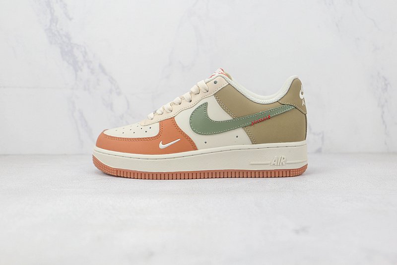 Nike Air Force 1 Low "White/Olive/Orange" фото № 2