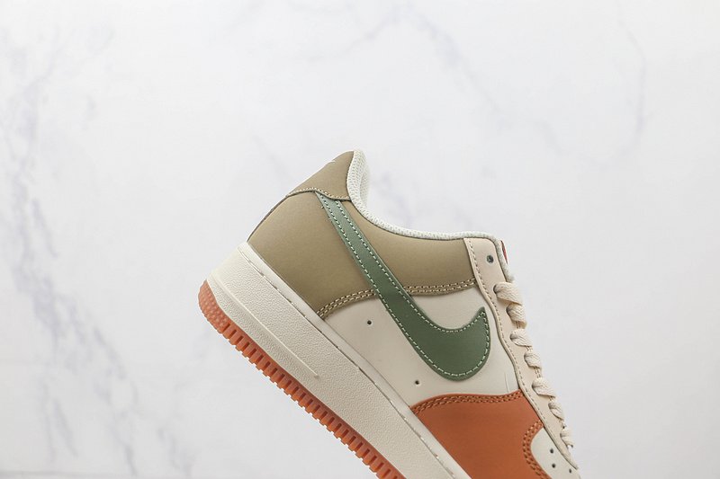 Nike Air Force 1 Low "White/Olive/Orange" фото № 4