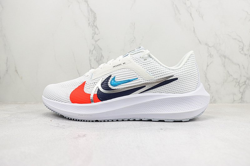 Nike Air Zoom Pegasus 40 "White/Multi Swoosh" фото № 2