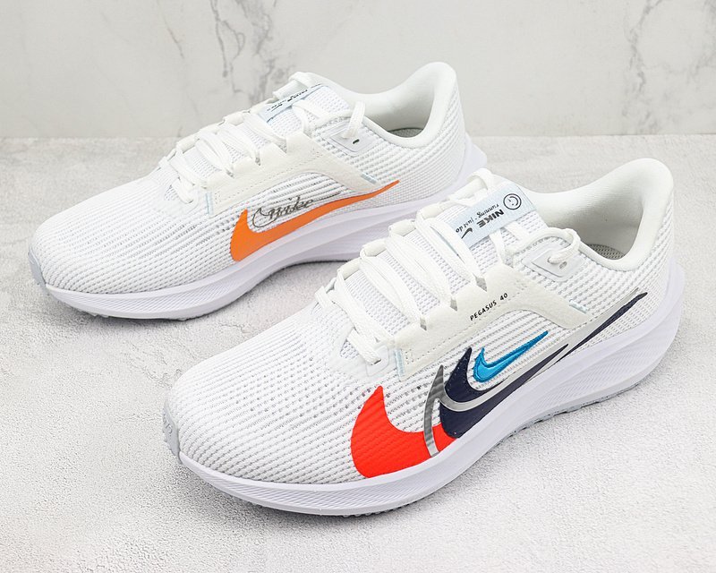 Nike Air Zoom Pegasus 40 "White/Multi Swoosh" фото № 5