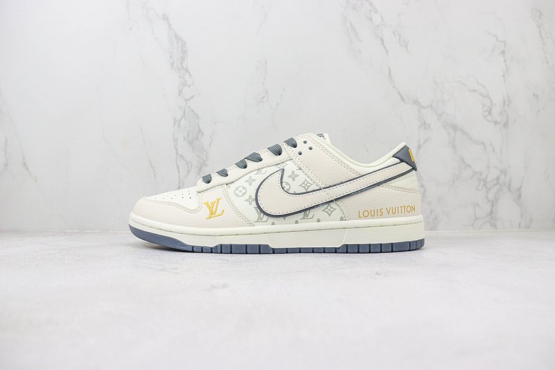 Louis Vuitton x Nike Dunk Low "Porpoise Grey/Cream White/Monogram" фото № 2