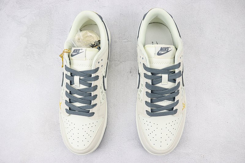 Louis Vuitton x Nike Dunk Low "Porpoise Grey/Cream White/Monogram" фото № 7