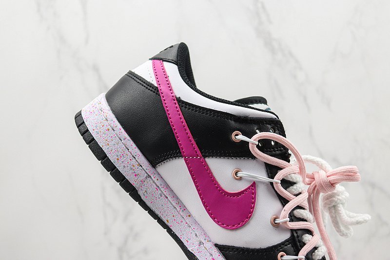 Nike Dunk Low Multi Swoosh "Black/White/Pink" фото № 3