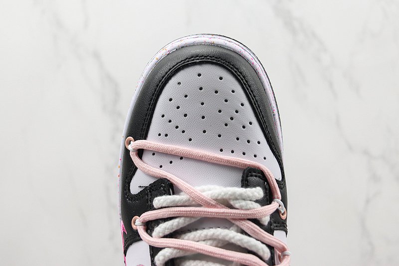 Nike Dunk Low Multi Swoosh "Black/White/Pink" фото № 4
