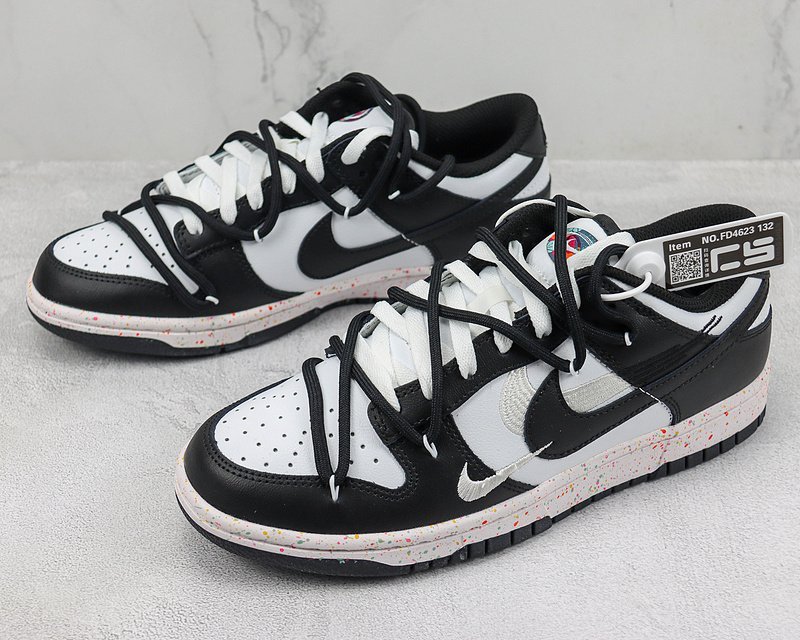 Nike Dunk Low Shooshes "White/Black" фото № 5