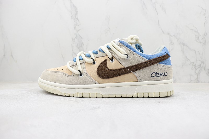 Nike Dunk Low "Beige/Brown/Blue" фото № 2