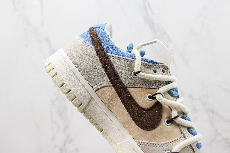 Nike Dunk Low "Beige/Brown/Blue" фото № 4