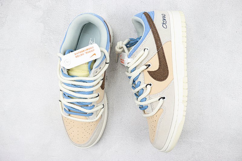 Nike Dunk Low "Beige/Brown/Blue" фото № 7