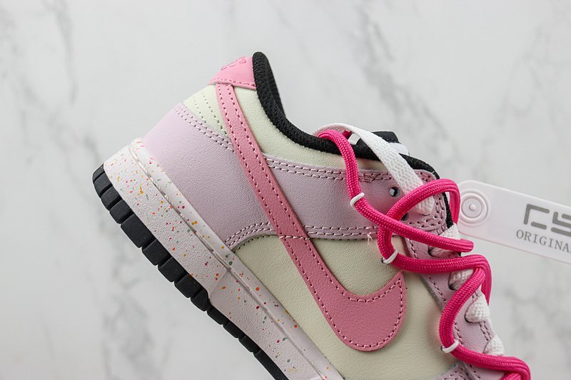 Nike SB Dunk Low "White/Black/Rose Pink" фото № 3
