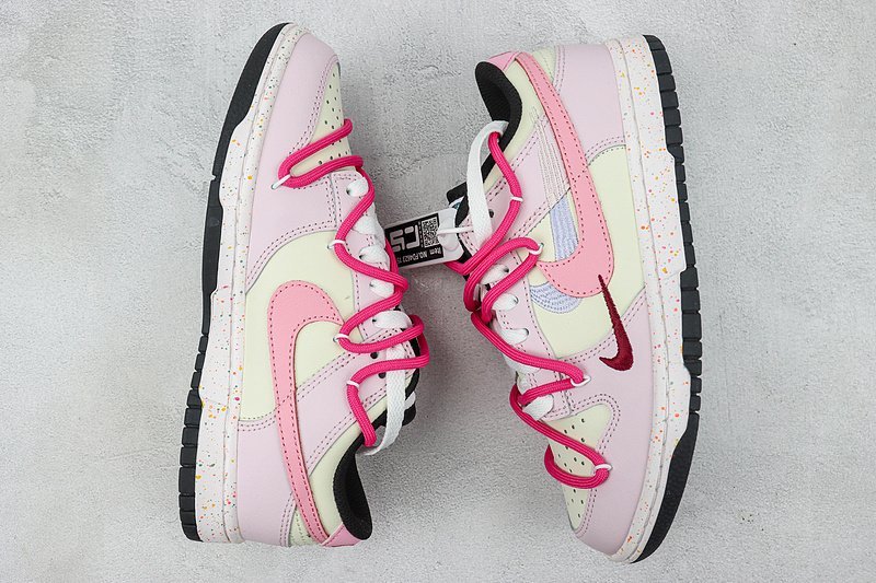 Nike SB Dunk Low "White/Black/Rose Pink" фото № 6