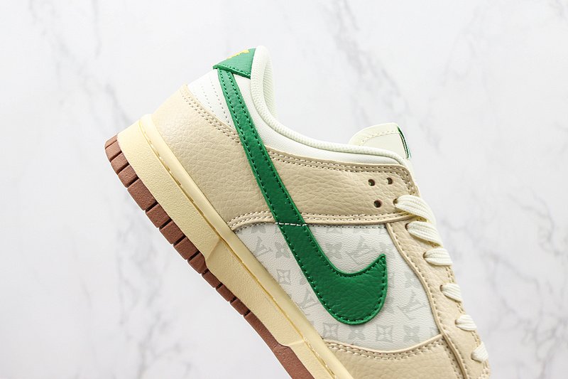 Louis Vuitton x Nike Dunk Low "Beige/Cream/Green" фото № 3