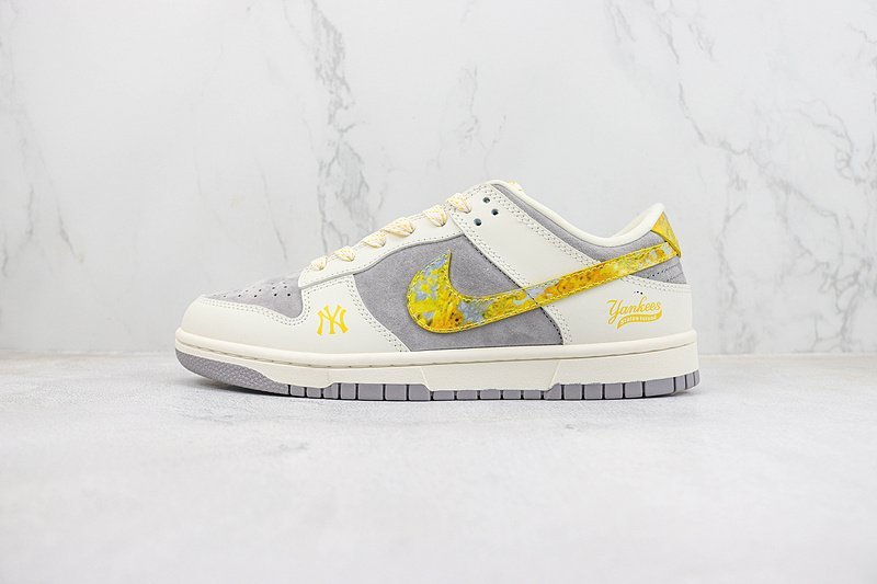 MLB x Nike Dunk Low "Off White/Yellow/Dark Grey" фото № 2