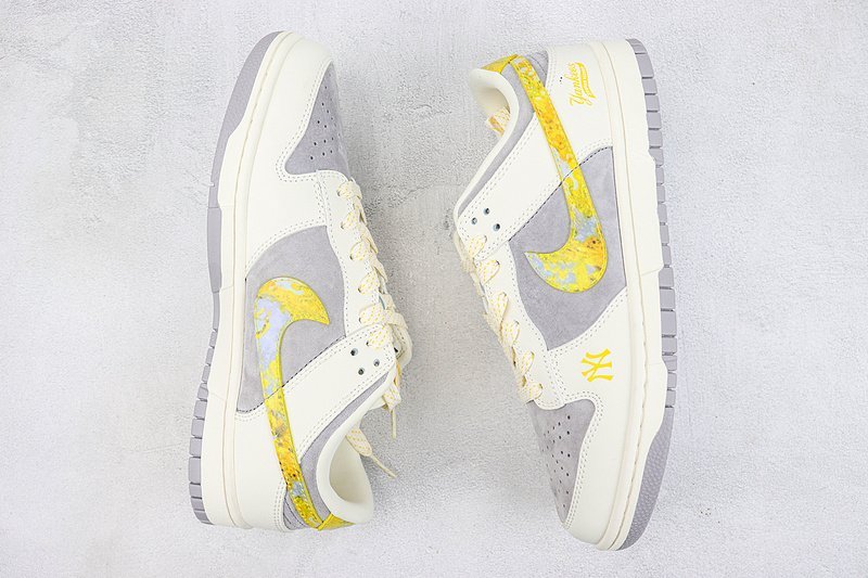 MLB x Nike Dunk Low "Off White/Yellow/Dark Grey" фото № 7