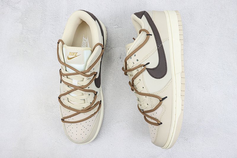 Nike Dunk Low "Cream/Brown/Coffee Lacing" фото № 6
