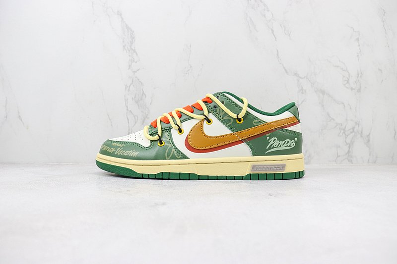 Nike Dunk Low "Panda/Summer Graffiti Green" фото № 2