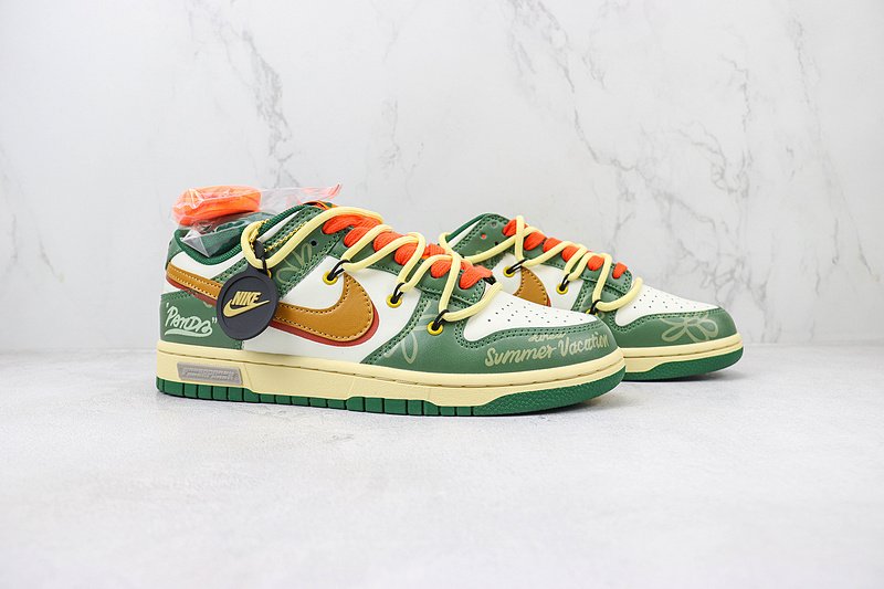 Nike Dunk Low "Panda/Summer Graffiti Green" фото № 6