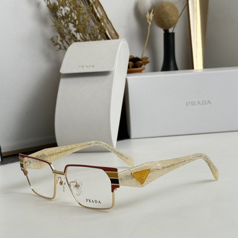 Оправа для очков Prada Rectangle Shaped With Top Colorful Stripes "White" фото № 2