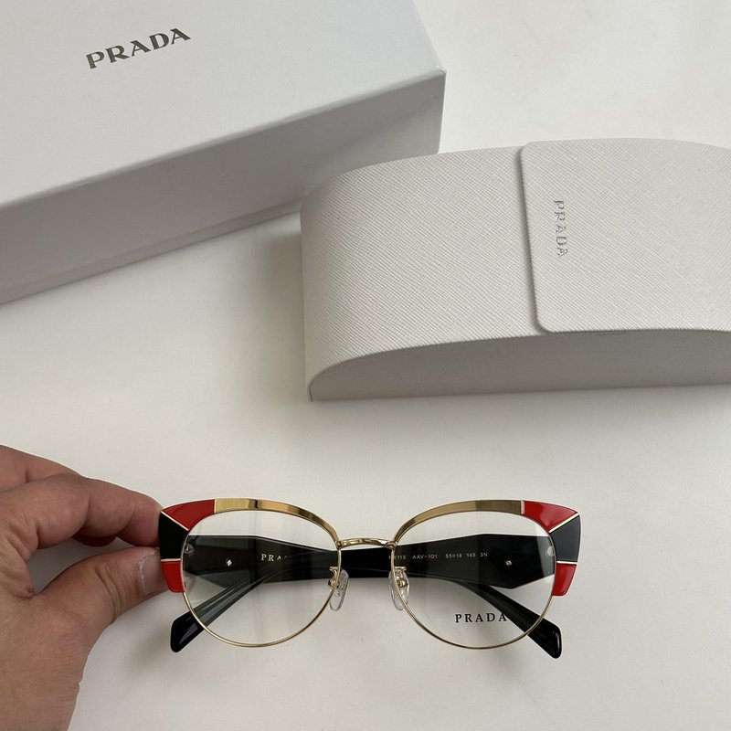 Оправа для очков Prada Round Shaped With Top Colorful Stripes "Black/Gold" фото № 2