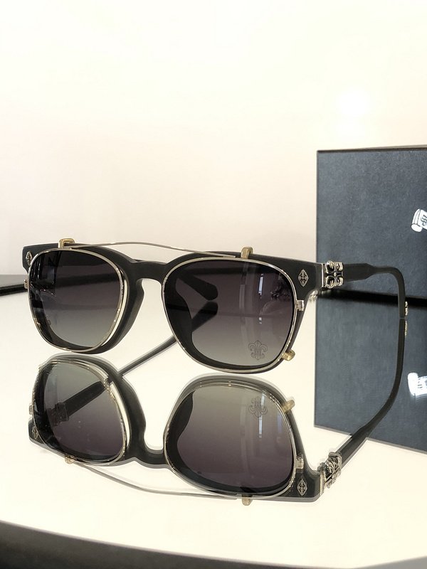 Солнцезащитные очки Chrome Hearts Double Thin Frame "Black/Silver" фото № 2