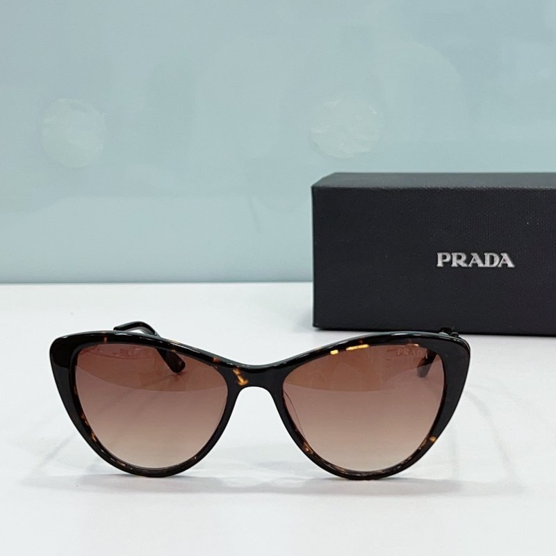 Солнцезащитные очки Prada Cat Eye Form With Thin Temples "Brown" фото № 2