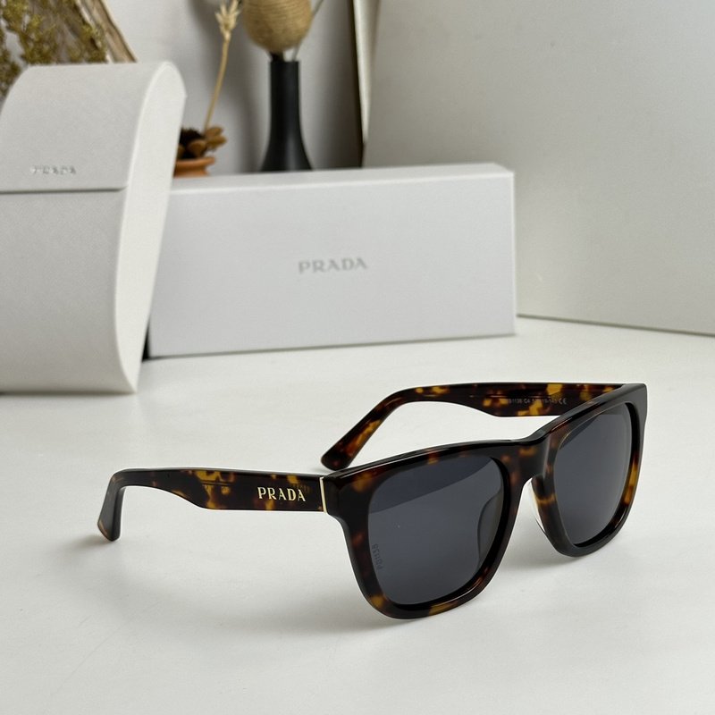 Солнцезащитные очки Prada Big Logo Letters On Frame "Brown/Black" фото № 2