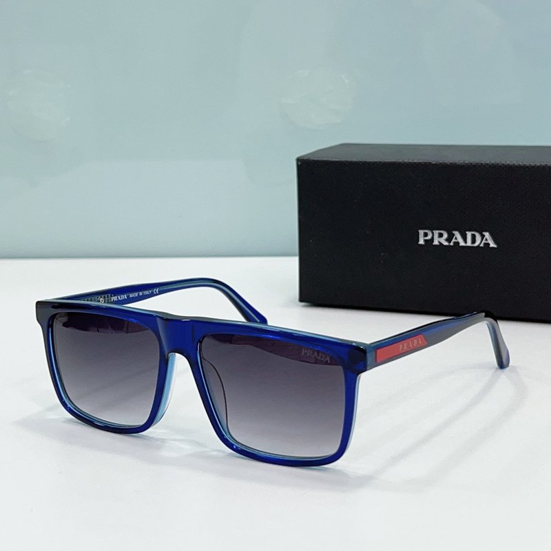 Солнцезащитные очки Prada Rectangle Shaped Colorful Frame With Inscription "Blue" фото № 2