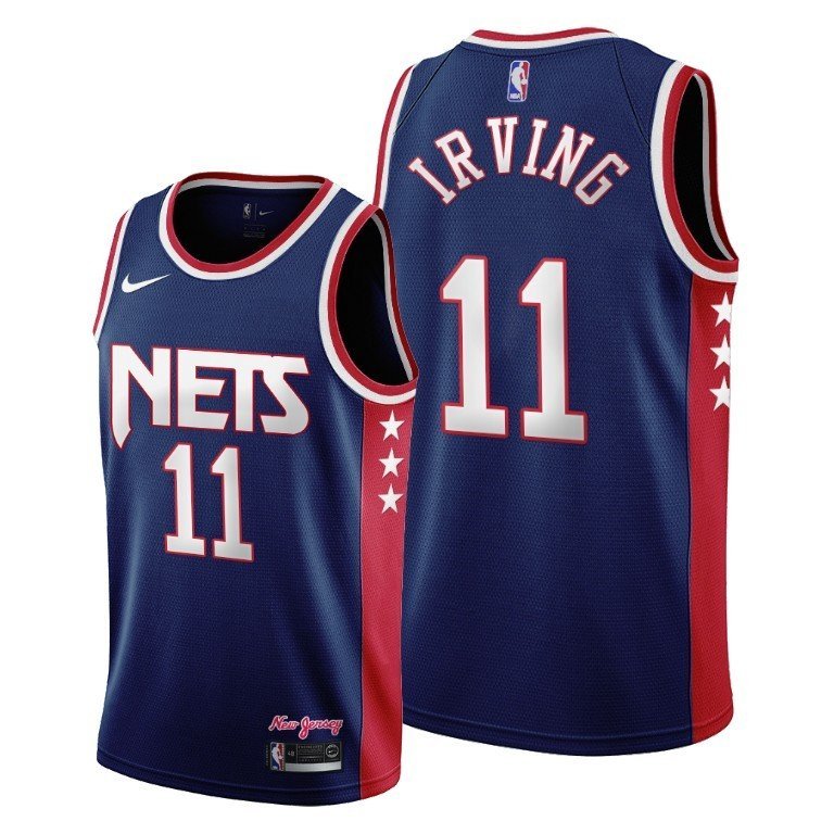 Баскетбольная Джерси Nike Brooklyn Nets 21-22 №11 Kyrie Irving "Blue" фото № 2