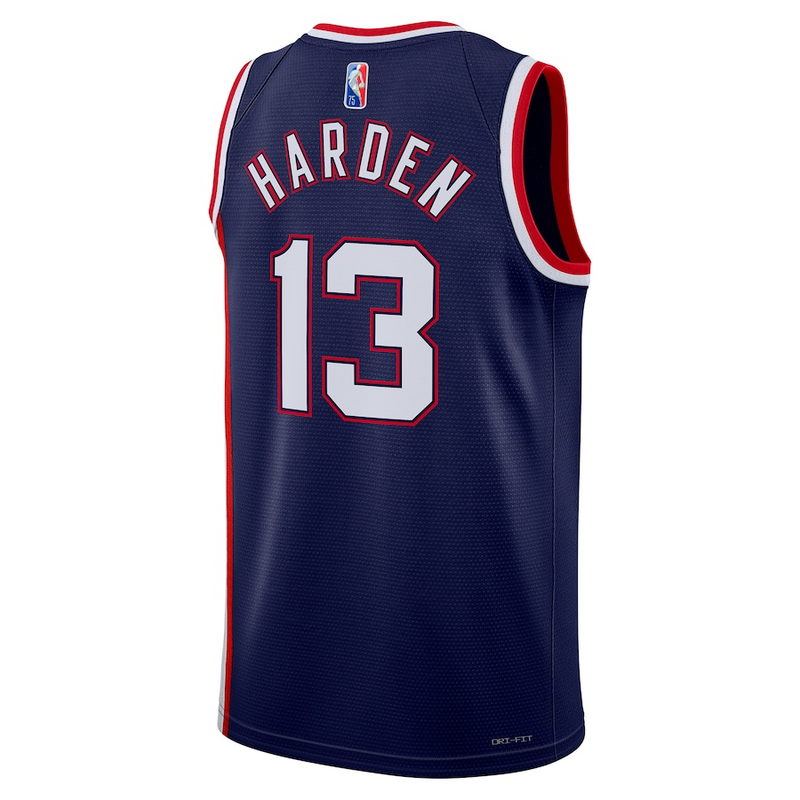Баскетбольная Джерси Nike X NBA Brooklyn Nets 21-22 №13 James Harden "Blue" фото № 2