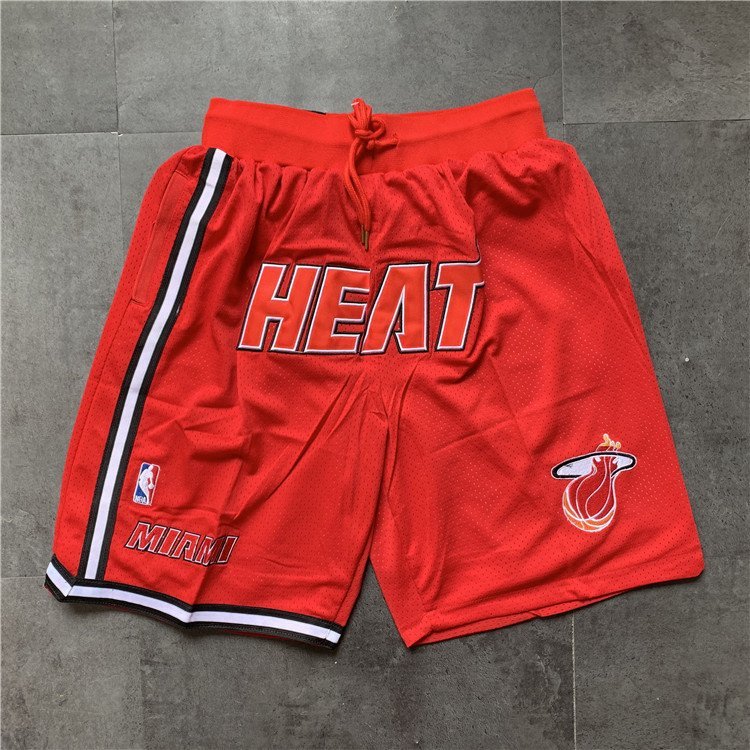 Баскетбольные Шорты Just Don Miami Heat "Red" фото № 5