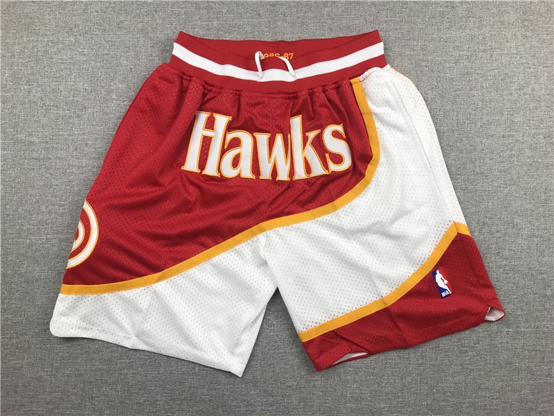 Баскетбольные Шорты NBA Atlanta Hawks Just Don "White/Red" фото № 5