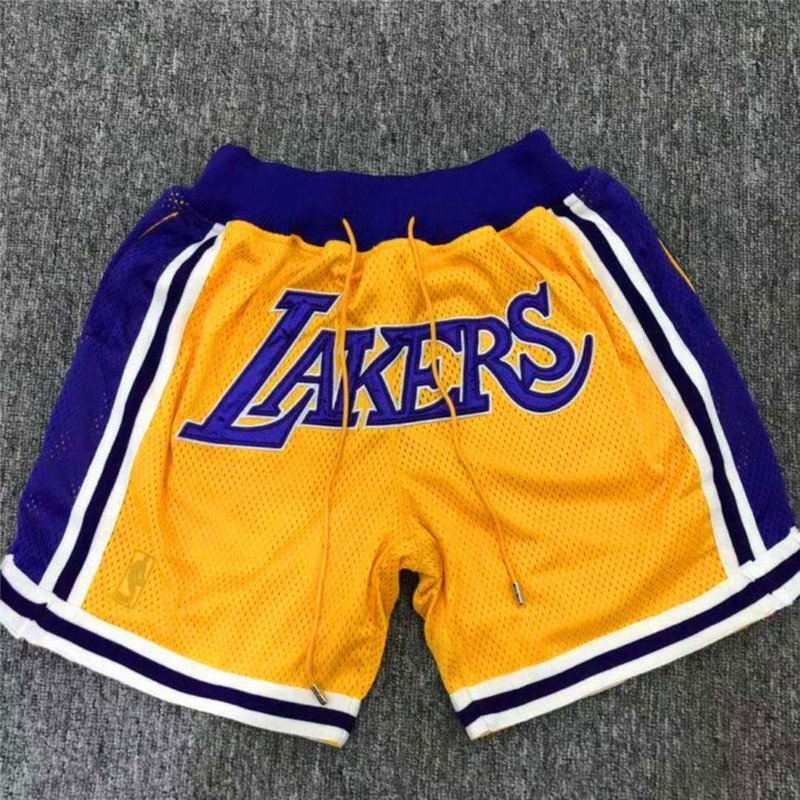 Баскетбольные Шорты NBA Los Angeles Lakers "Yellow/Blue" фото № 2