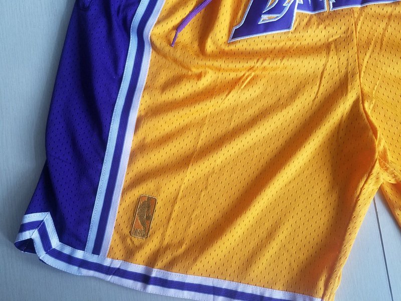 Баскетбольные Шорты NBA Los Angeles Lakers "Yellow/Blue" фото № 3