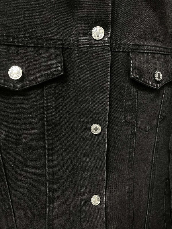 Джинсовая Куртка Balenciaga With Text Logo On The Back "Black" фото № 2