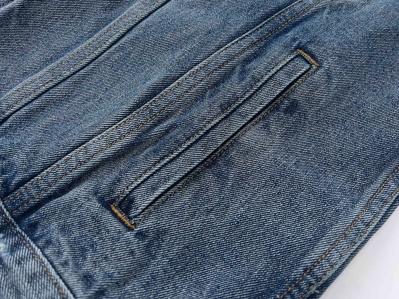 Джинсовая Куртка Gallery Dept With Black Text Logo "Blue" фото № 5