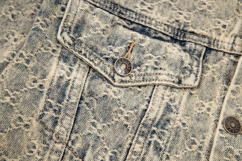 Джинсовая Куртка Gucci With Button Pockets "Gray" фото № 3